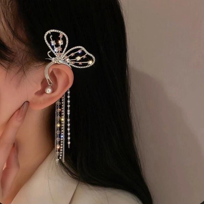 BUTTERFLY LONG CUFF EARRINGS