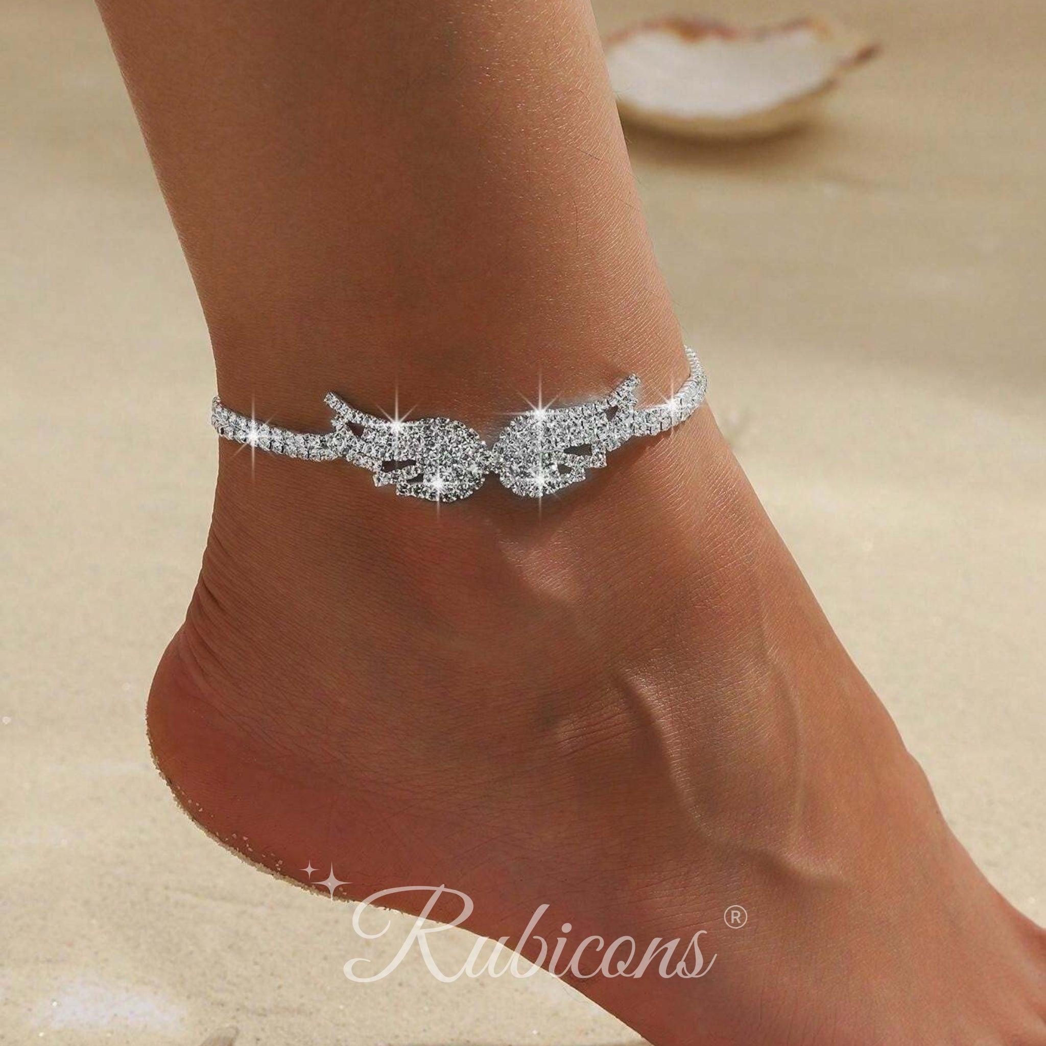 Crystal Angel Wing Anklet (PAIR)