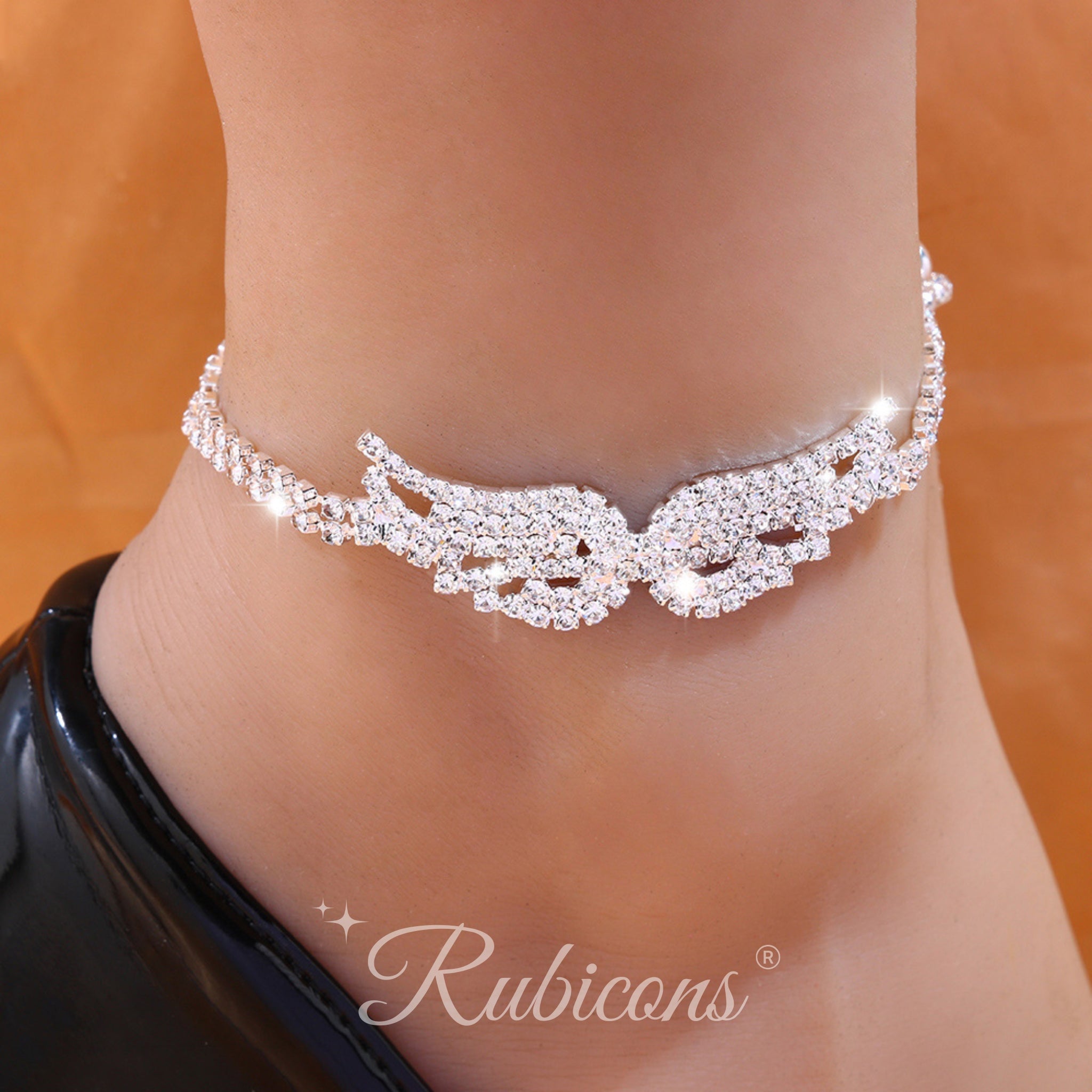 Crystal Angel Wing Anklet