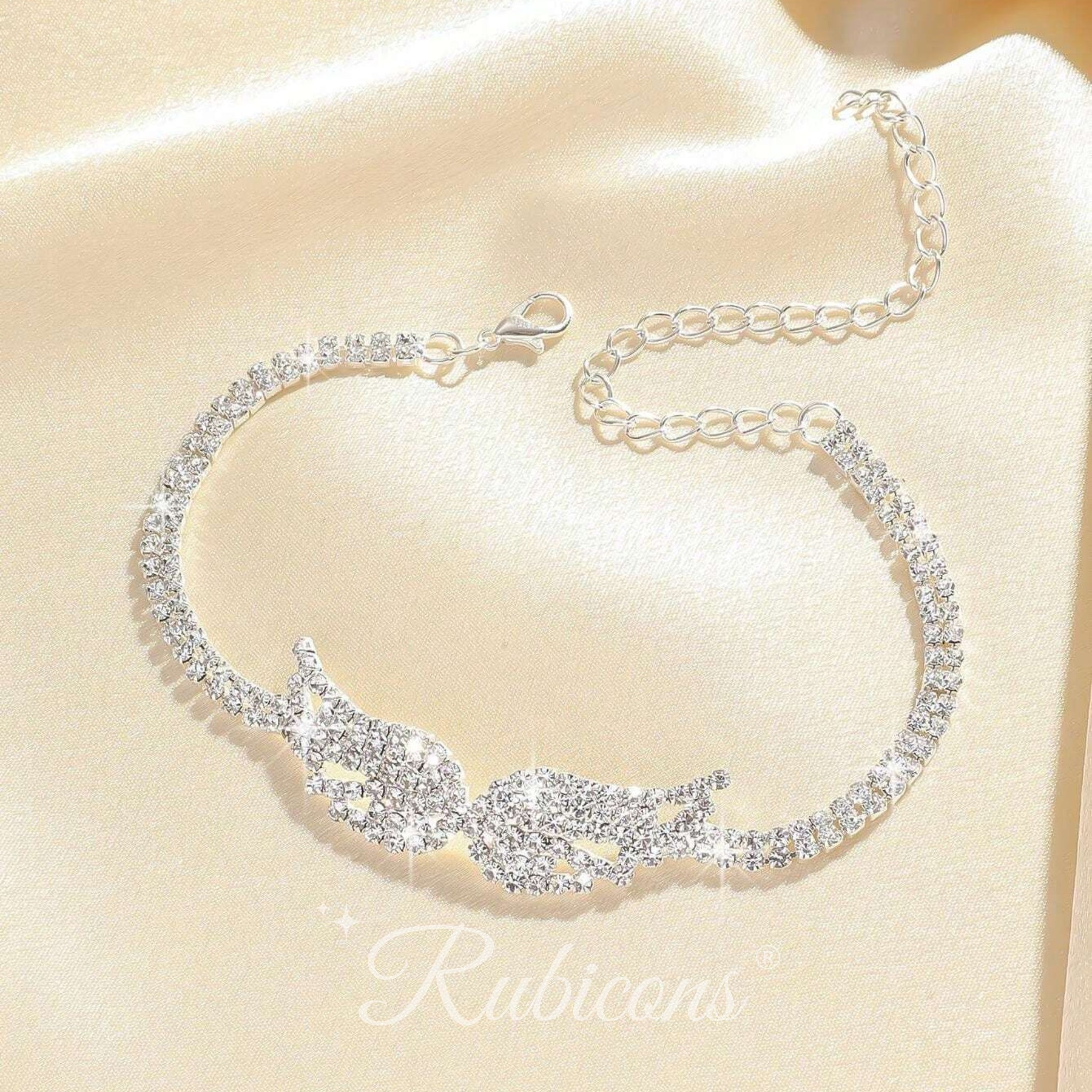Crystal Angel Wing Anklet