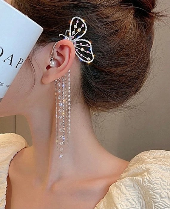 BUTTERFLY LONG CUFF EARRINGS