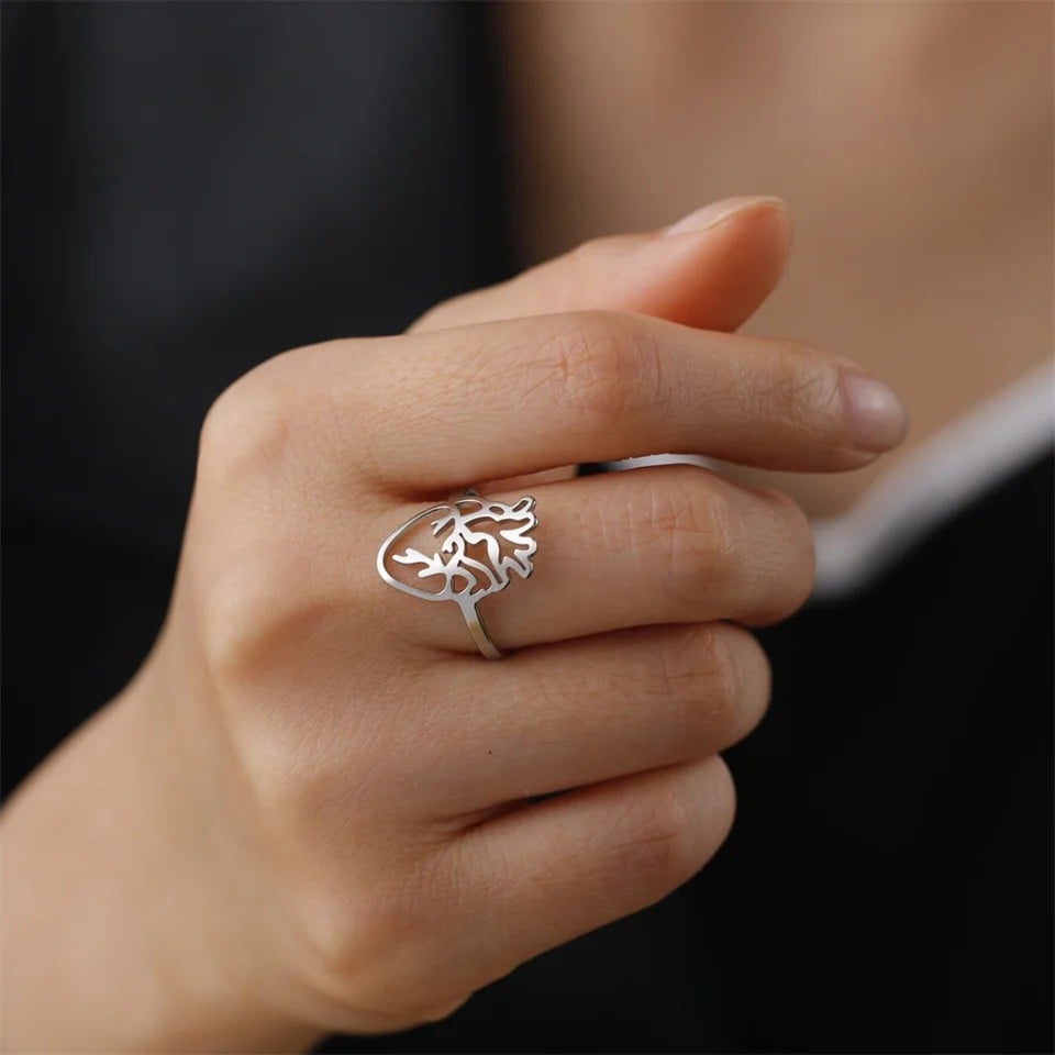 Sacred Heart Necklace Ring Set