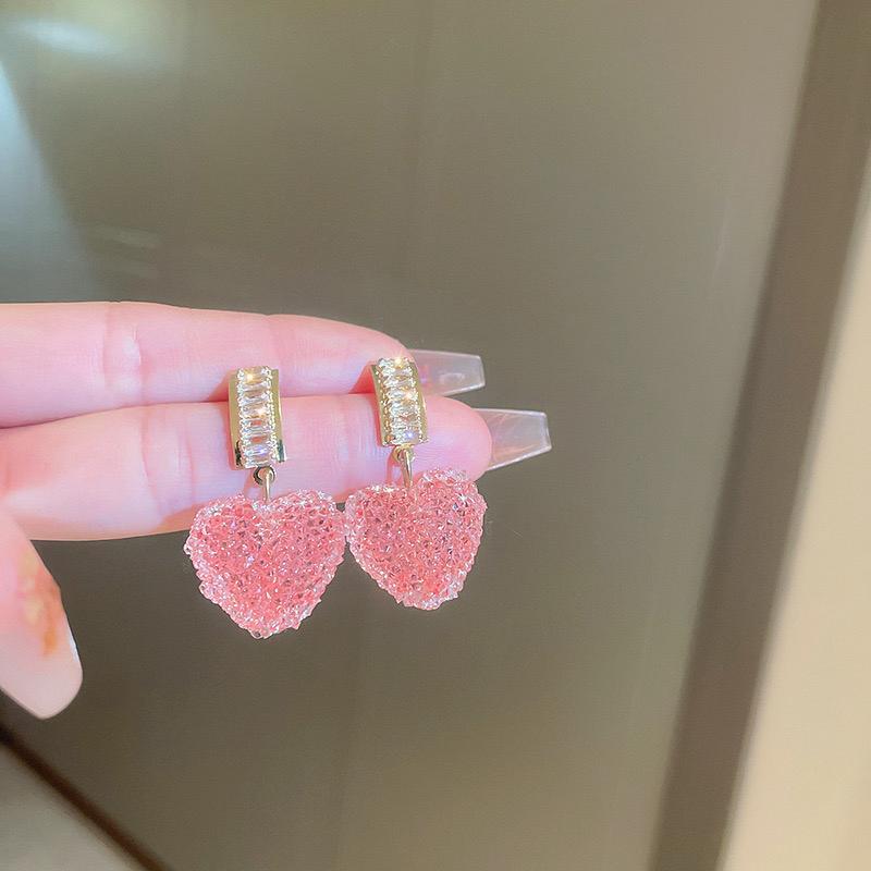 PINK HEART EARRINGS