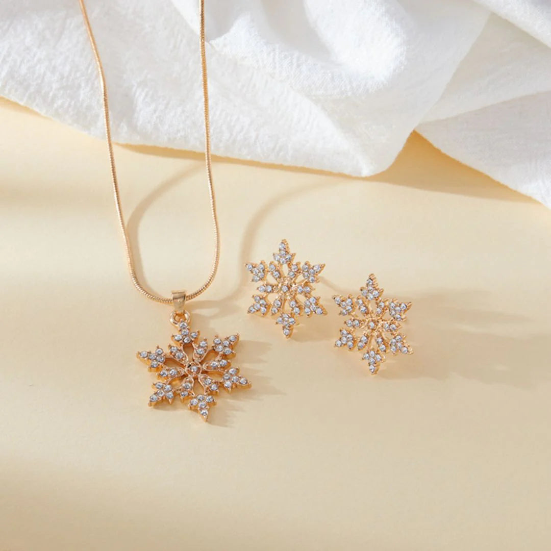 CRYSTAL NECKLACE EARRINGS SET