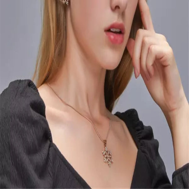 CRYSTAL NECKLACE EARRINGS SET