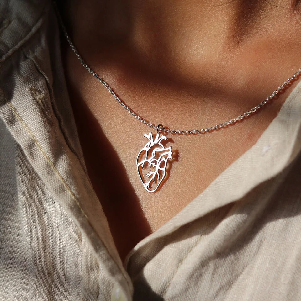 Sacred Heart Necklace Ring Set