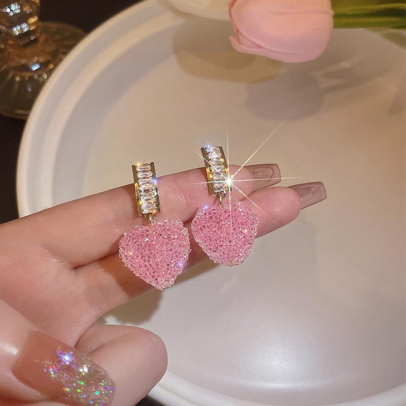 PINK HEART EARRINGS