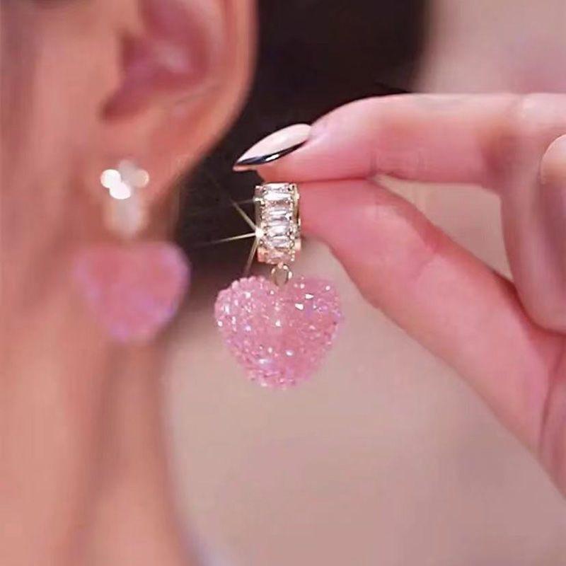 PINK HEART EARRINGS