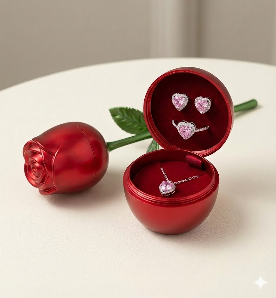 VALENTINE'S ROSE HEART SET