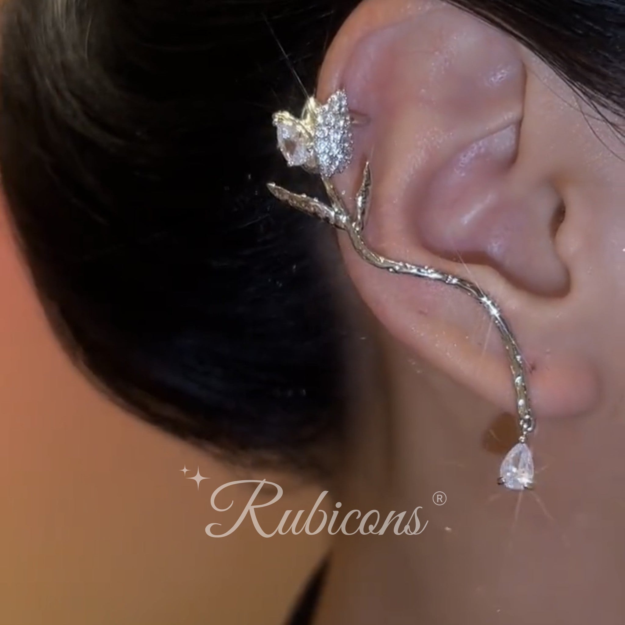 French Rose Ear Cuff