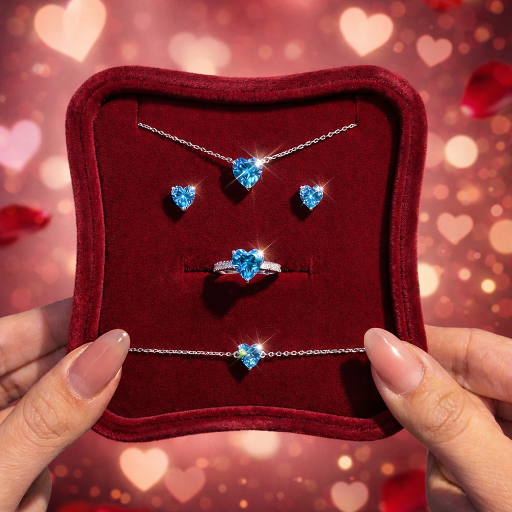 Forever Blue Heart Set - Valentine's Special