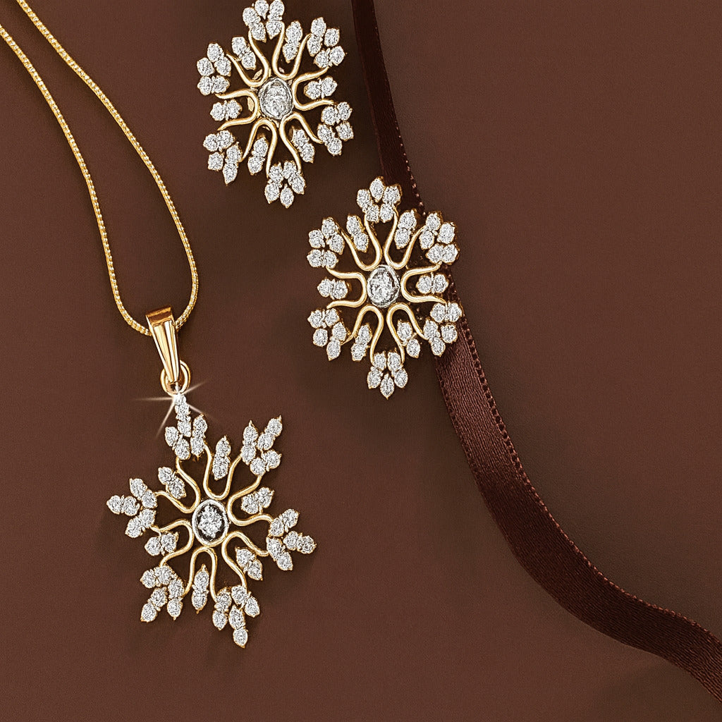 CRYSTAL NECKLACE EARRINGS SET