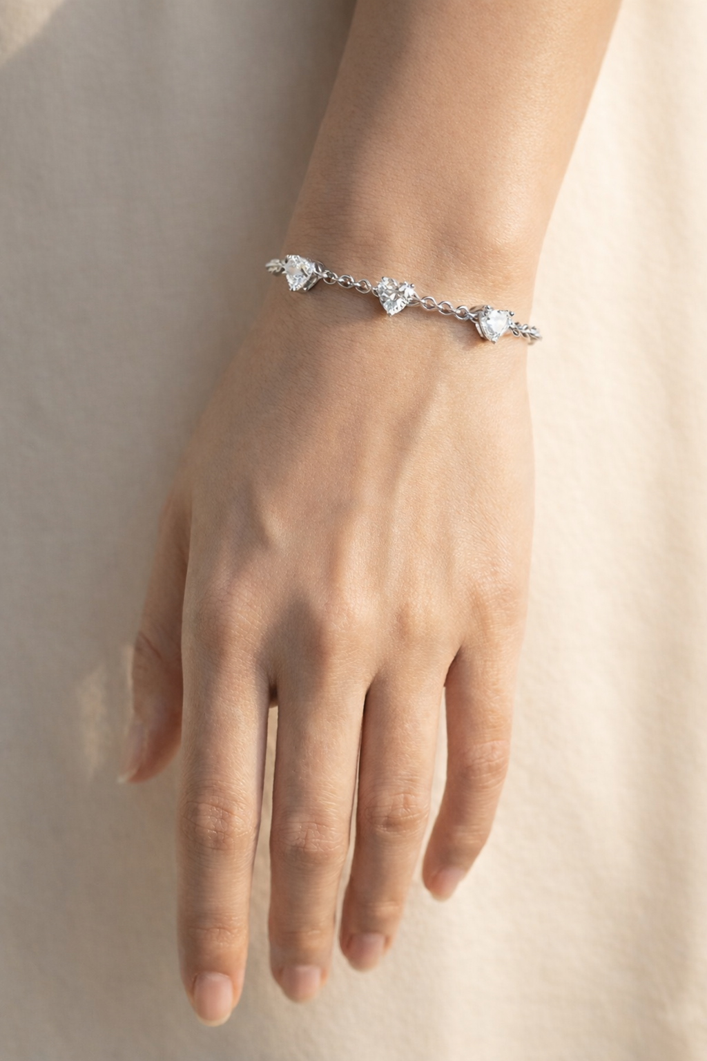 CRYSTAL RAIN DROP HEART SET